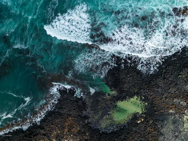 Port Fairy Aerial Waves on Rocks