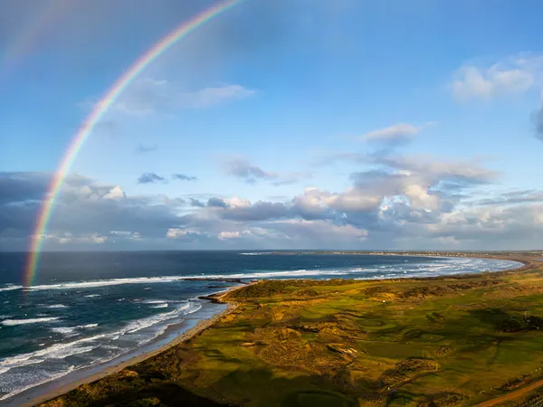 Port Fairy Golf Course Aerial with Rainbow